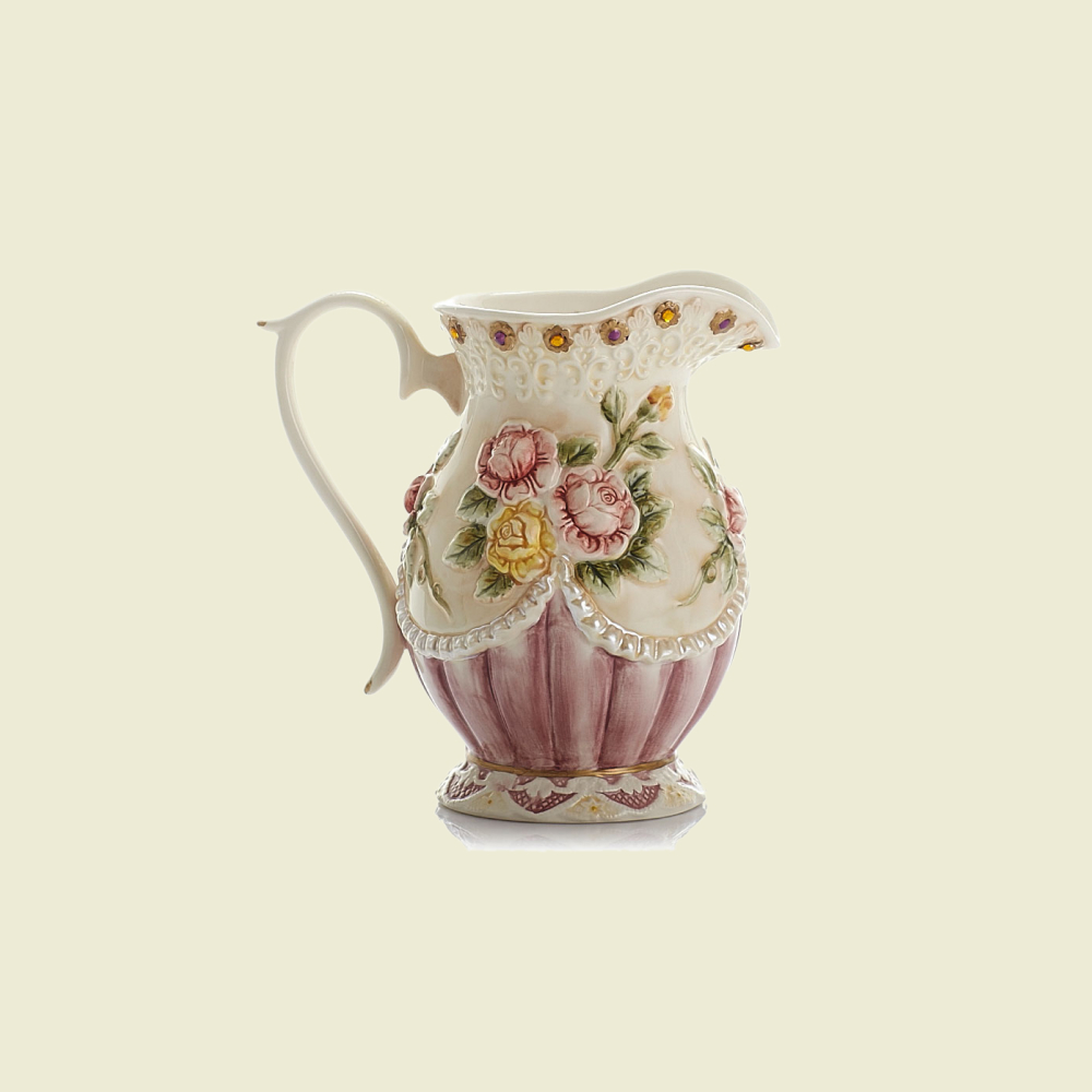 Flowers Jug Ceramic